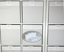 Labelhalter Schildhalter für IKEA Dröna / Drona Box - kompatibel mit IKEA Kallax