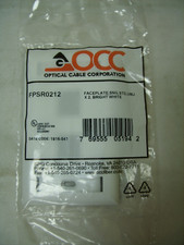 OCC - Optical Cable Co. - Single Gang Faceplate 2-PORT BRIGHT WHITE UL Listed