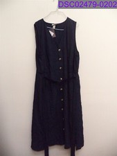 Women's Plus Size 2X Ava & Viv Sleeveless V-Neck Long Dress Navy Blue 564903