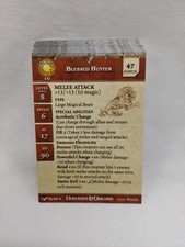 Lot Of 33 Dungeons And Dragons Unhallowed Miniatures Game Stat Cards