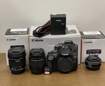 Canon T7 EOS Rebel DSLR Camera with 18-55mm Lens Deluxe Bundle