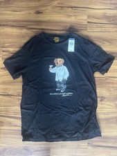 BNWT Ralph Lauren Polo Bear T Shirt Factory Outlet Exclusive Black Size Large