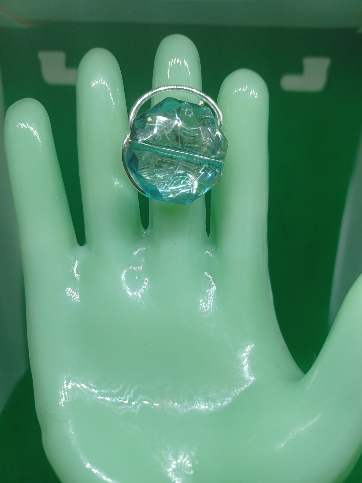 Handmade Silvertoned Large Statement Ring. Size 1… - image 1