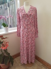 Y.A.S yaslila long shirt dress lilac chiffon/lila print size 12 ♡ (h) sale