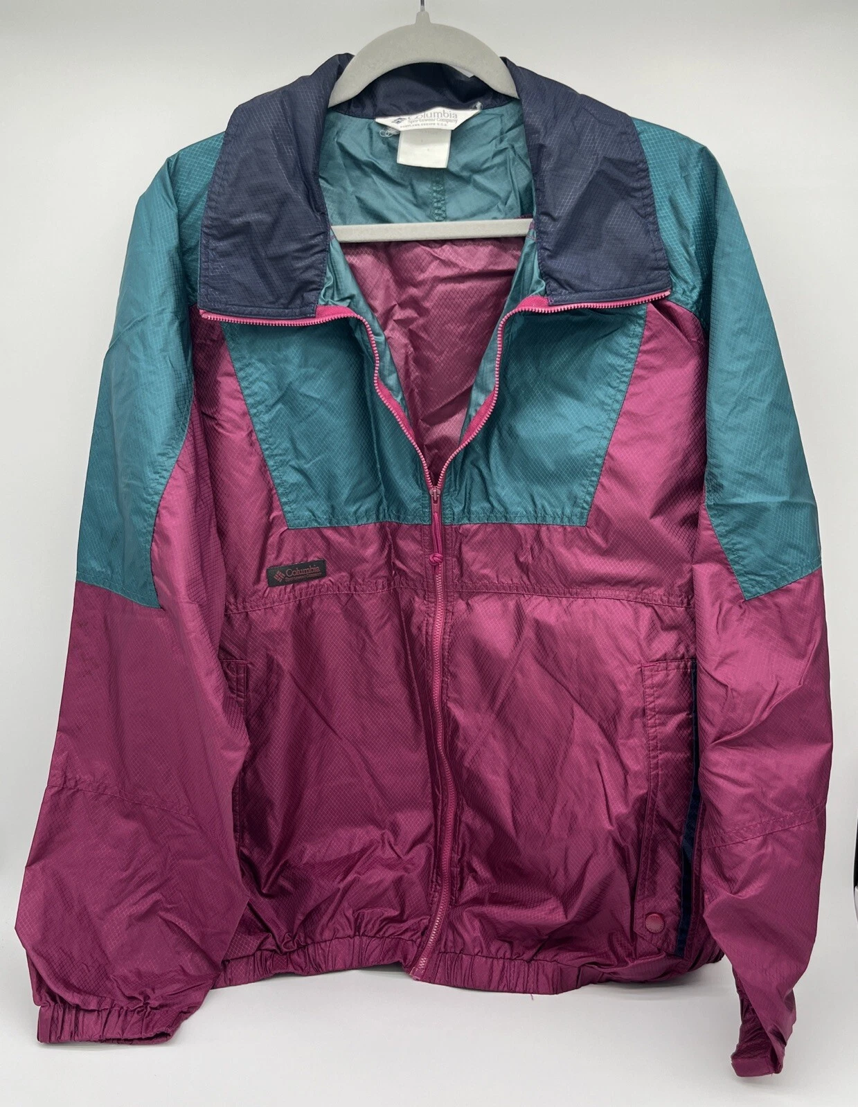 Vintage Columbia Men’s Windbreaker Jacket Zip Up Size Large 90s