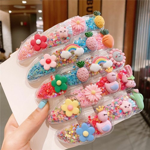 10 x 15 x 20 x forcina per bambini accessori fermaglio per capelli fiori frutta - Foto 3 di 13