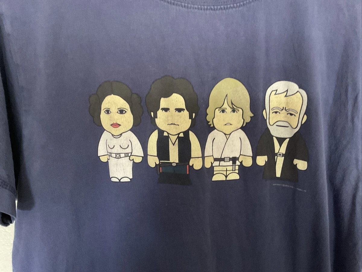 Toonstar t shirt Star Wars Adult Medium 2012 Luke Leia Han Obi Wan