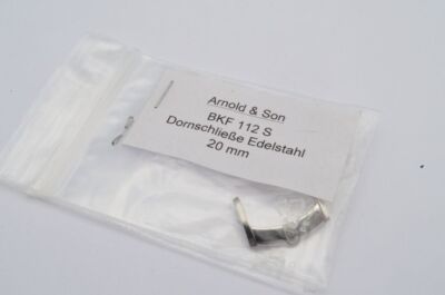 ARNOLD & SON LEDER ARMBAND DORNSCHLIESSE 20MM BUCKLE STAHL NEU UNGETRAGEN