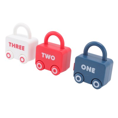 Kids Learning Locks Slideable Car Shaped Learning Lock With Key Puzzle Gift  