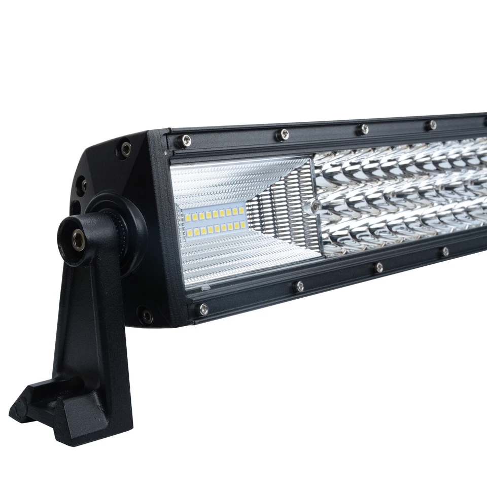 Barra de luz LED combo Tri-Row 52 polegadas 360W caminhão de inundação offroad + kit de cápsulas de 4" - Imagem 4 de 4