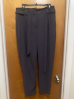 Express Ankle High Rise Belted Dress Pants Women's Size 10R Business Casual 