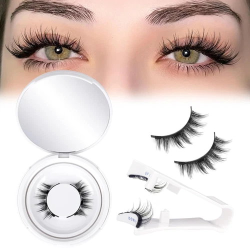 Reusable Natural Magnetic Eyelashes with Applicator No Glue Needed Lashes Kit US - Picture 2 of 16