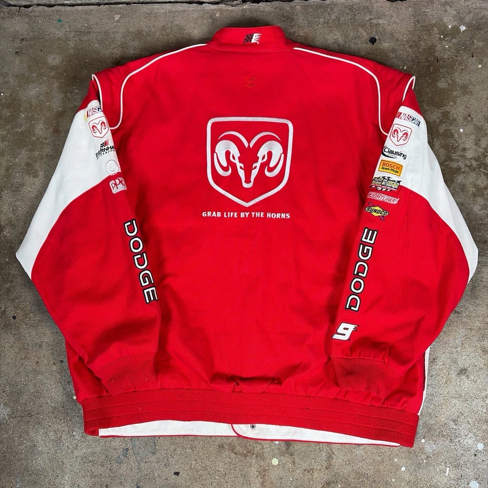 Chase Authentics NASCAR Bill Elliott Dodge Racing Jacket Vintage Y2K Size XXL - Image 3 of 4
