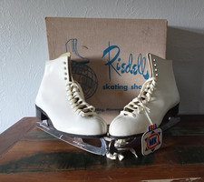 Vintage Riedell Skating Shoes Size 10 MK Sheffield Steel Blades Box Red Wing MN