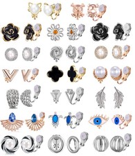 18/20 Pairs Assorted Clip on Earrings for Teens Girls-Clip on Earrings Pack f...