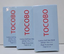 TOCOBO Cotton Soft Sun Stick SPF50+ PA++++ Matte Finish Korean Sunscreen 19g