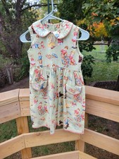 Kracker Jack Kids Boutique Girl's Vintage Print Dress Sz. 6 Made in USA