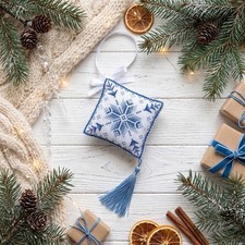 Kreuzstich-Set 3D-Anh&auml;nger &bdquo;Frostornament&ldquo; &ndash; DIY Stickset