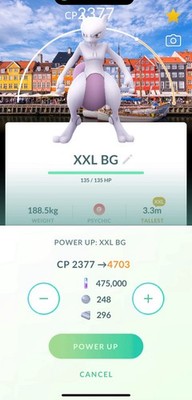 XXL Level 50 Non Shiny Mewtwo Denmark Go Fest 3 Movesets