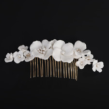 Flowers Wedding Hair Comb Bridal Elegant Flowers Headpiece Flowers Hair Side Com