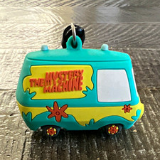 Vintage Scooby-Doo Mystery Machine Van Rubber Keychain with Carabiner Clip