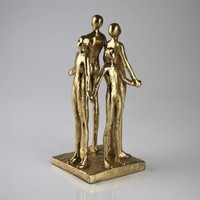 Dekofigur 'Menschen', Gold, HöHe Ca. 24,5 Cm