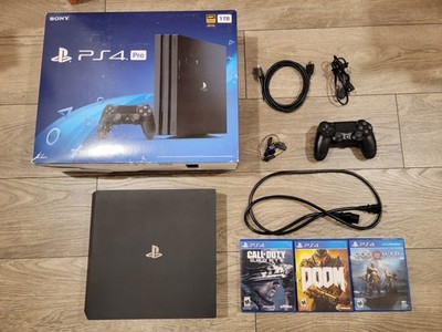 Playstation 4 Pro 1TB Console, Controller, And Game Bundle Low Firmware 10.01