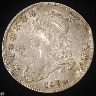 1834 Capped Bust Half Dollar Extra Fine Details: Damaged