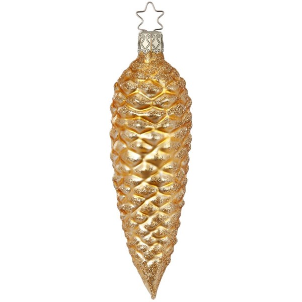 Goldener Zapfen, Tannzapfen 13,5Cm, Inge Glas Weihnachtsschmuck-image