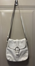 Coach Vintage Shoulder Bag Crossbody Purse White SoHo F3S-9480 Adjustable Strap