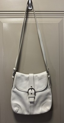 Coach Vintage Shoulder Bag Crossbody Purse White SoHo F3S-9480