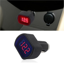 LED Car Battery Voltage Meter with Digital Display - Universal 12V Monitor