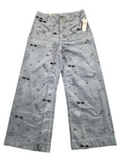 Maeve Pants Womens 29 Light Blue Colette Corduroy Embroidered Wide Leg Anthro