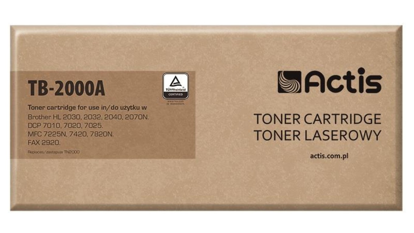 Toner ACTIS TB-2000A zamiennik Brother TN-2000TN-2005 Standard 2500 stron czar 5290₽