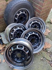 chrome pressed steel wheels Jaguar XJ6, XJ12, or XJS model from the 60s to 1980s