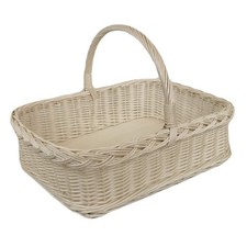 Weidentablett mit Henkel Braun Natur Rechteckig ca. 52x40x35 cm