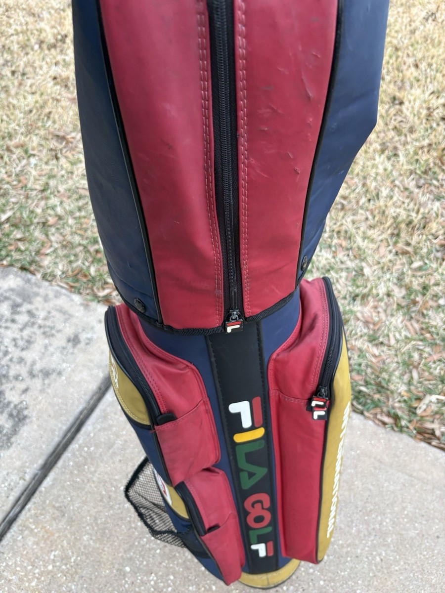 Vintage International golf Bag Fila golf Made In Italy Blue/ Red