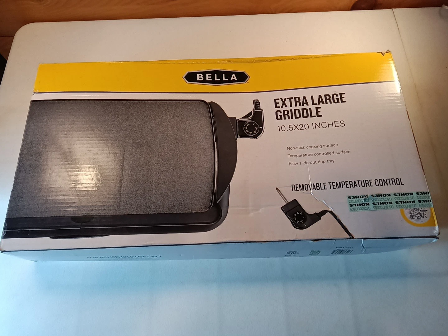 Bella Extra Large Griddle 10.5"x20" Non-Stick,Temp. Control,Drip Tray, Working
Opens in a new window