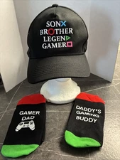 Gamer StrapBack Hat  Son Brother Legend Gamer And Socks
