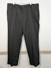 Dockers Flex Comfort Pants Mens 40x29 Black Flat Front Preppy