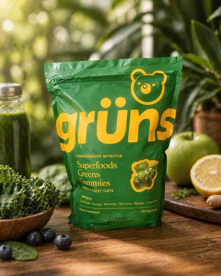 Sealed Gruns Vitamin Gummy Superfood Free Shipping( Free Shipping 28 pack)