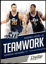 2016-17 Panini Prestige #11 Gordon Hayward / Rodney Hood Teamwork E1