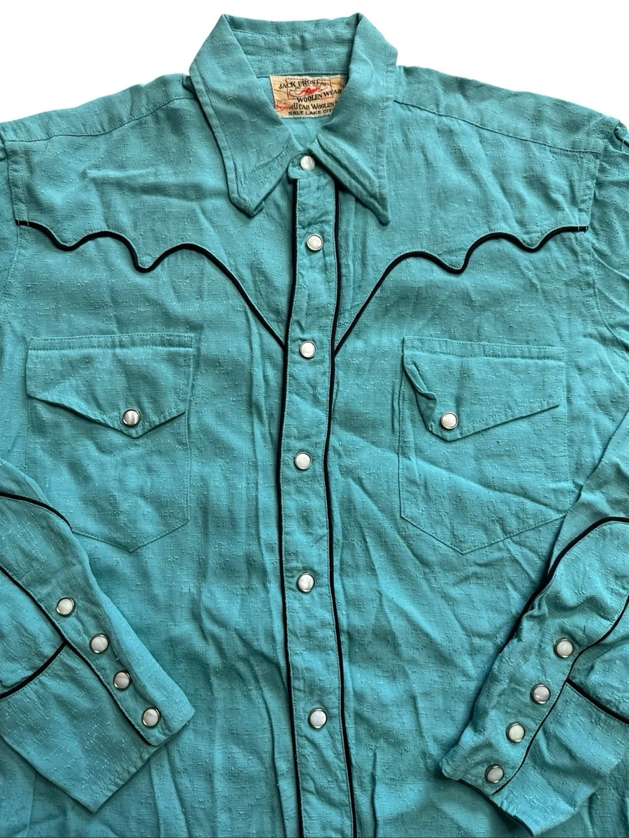 Gabardine Blue 1950s Vintage Casual Shirts for Men for sale | eBay