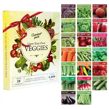 20 Veg Seed Varieties - High Yield Garden Seeds for Planting - Non-GMO Heirloom 