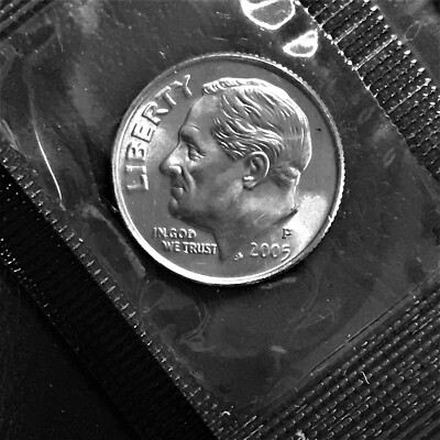 2005 P BU Roosevelt Dime Brilliant Uncirculated from Orig Mint Set in Cello