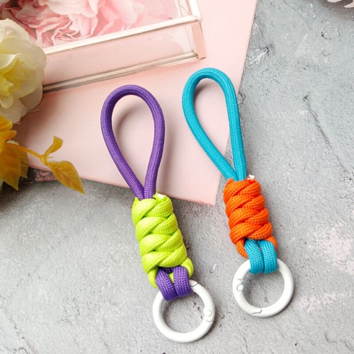 Creative Braided Lanyard Keychain For Phone Case Women Anti Lost Knot Rope StrGU - 第 3/18 張圖片