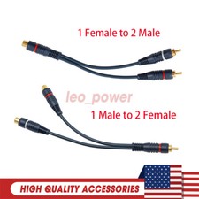 Audio RCA Y-Converter Splitter Adapter 1 Male To 2 Female  1 Female To 2 Male