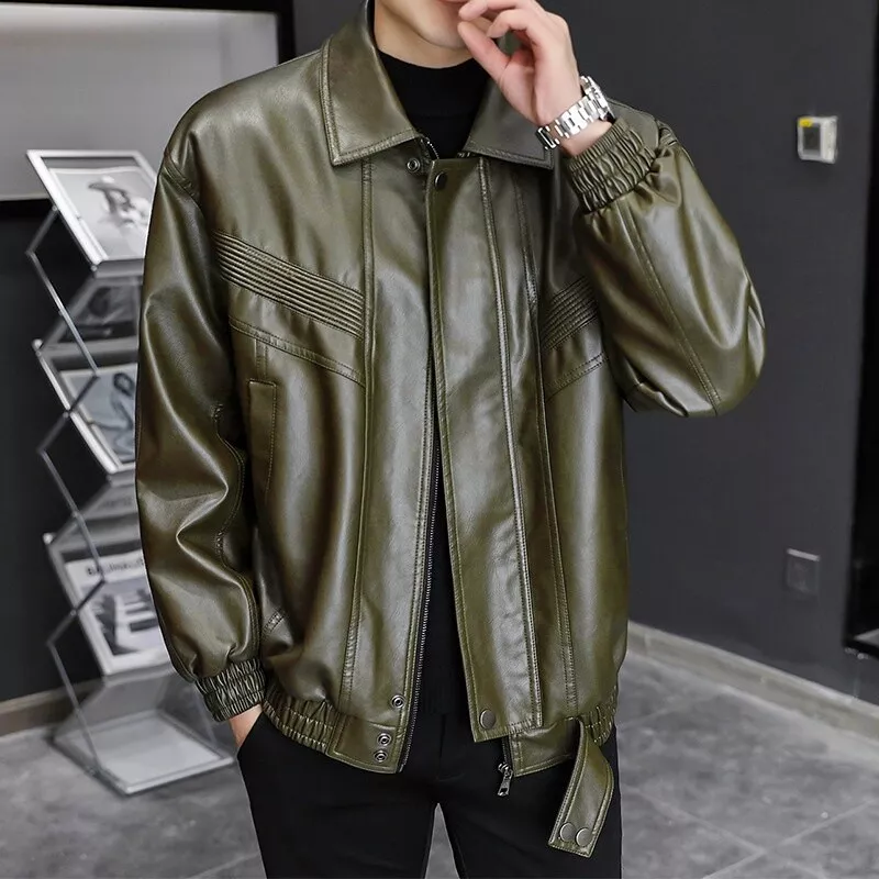 Faux leather biker jacket - Men