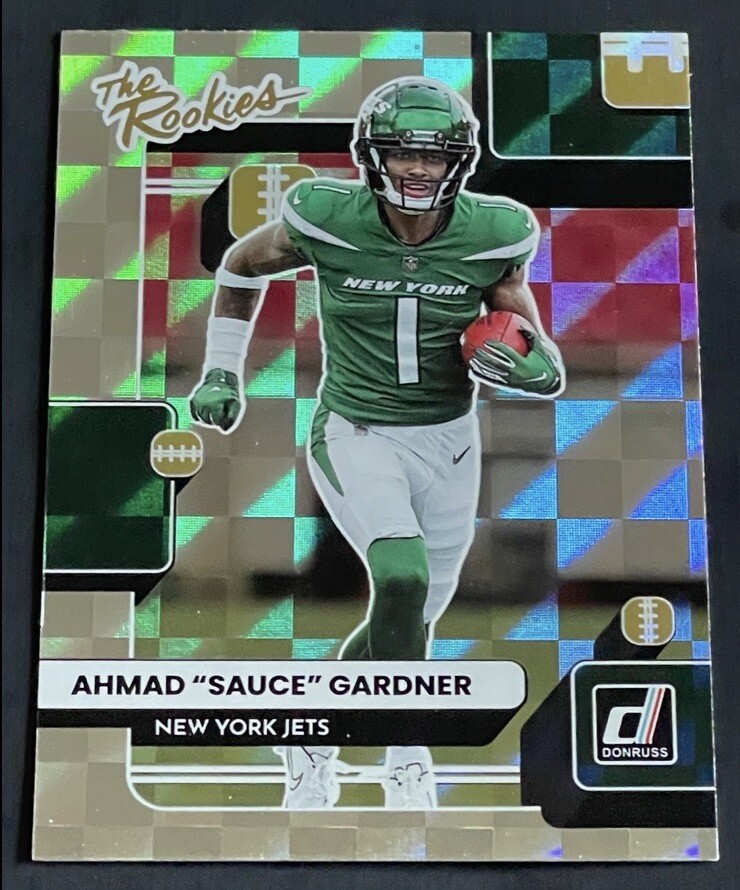 2022 Panini Donruss Ahmad Sauce Gardner The Rookies RC #TR-27 Jets