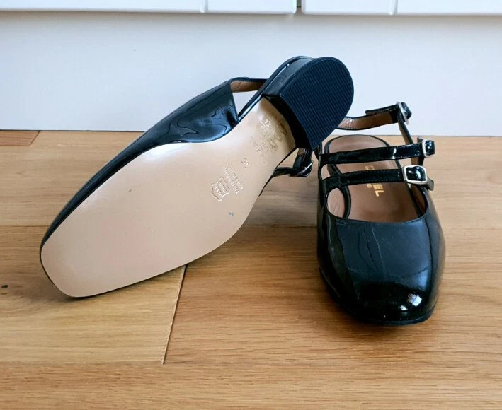 Carel Paris Peche Black Patent Leather Mary Jane Coquette Balletcore